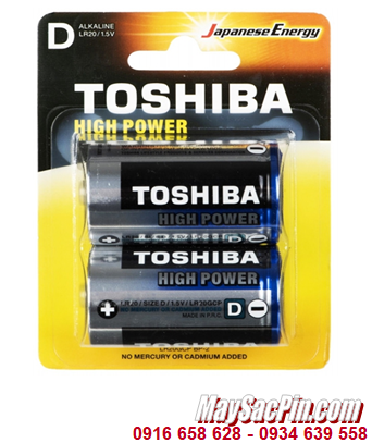 Toshiba LR20GCP-BP2; Pin đại D 1.5v Alkaline Toshiba LR20GCP-BP2 chính hãng _Vỉ 2viên